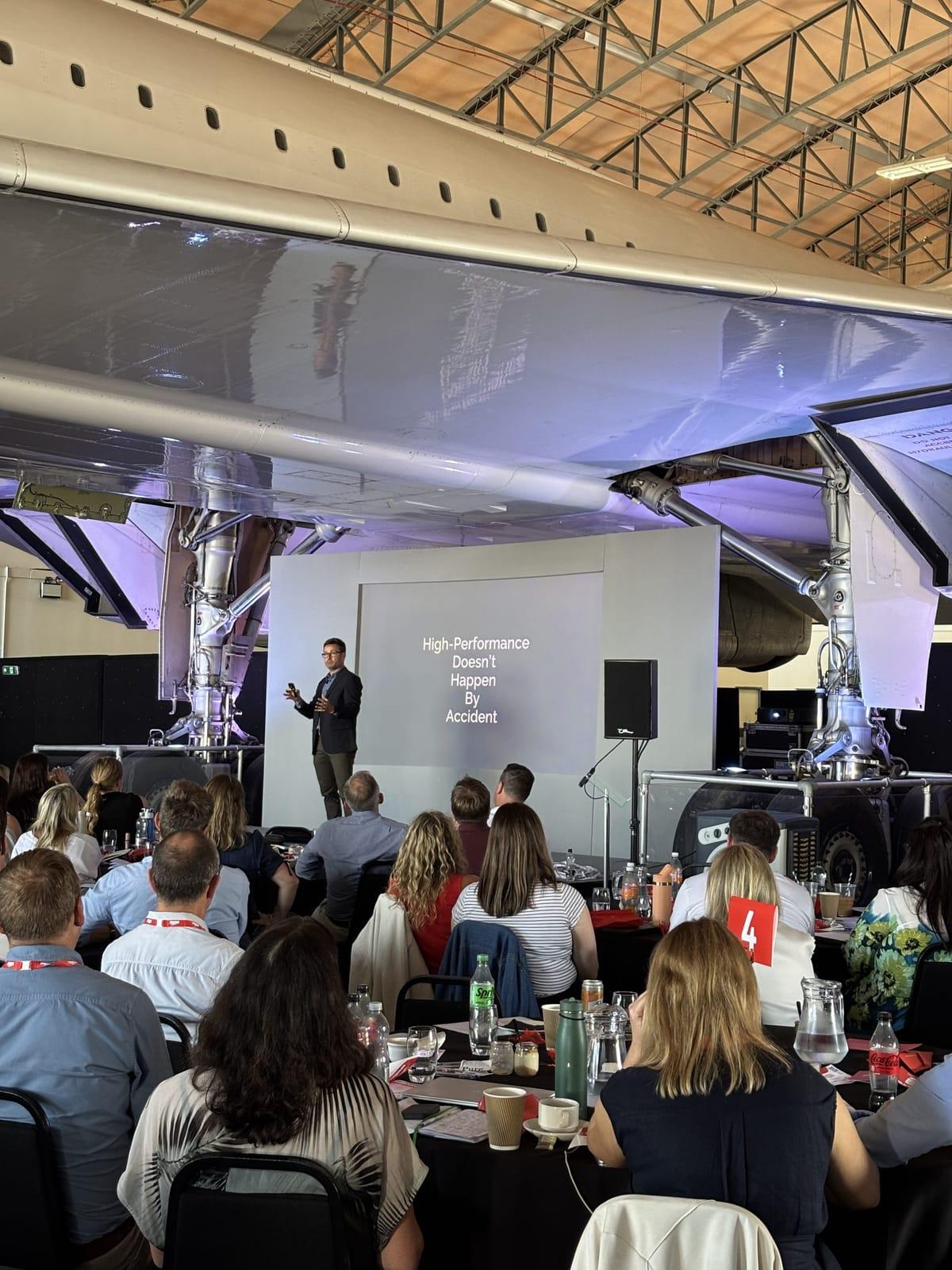 Steve Ingham keynote at the Concorde aviation venue