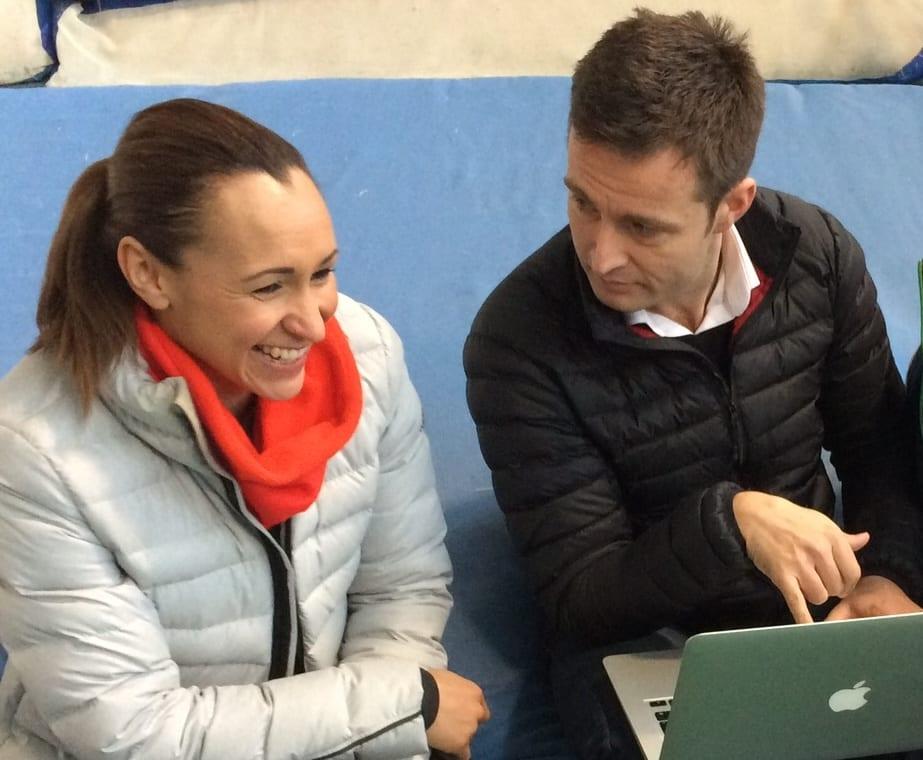 Dr Steve Ingham coaching Dame Jessica Ennis-Hill